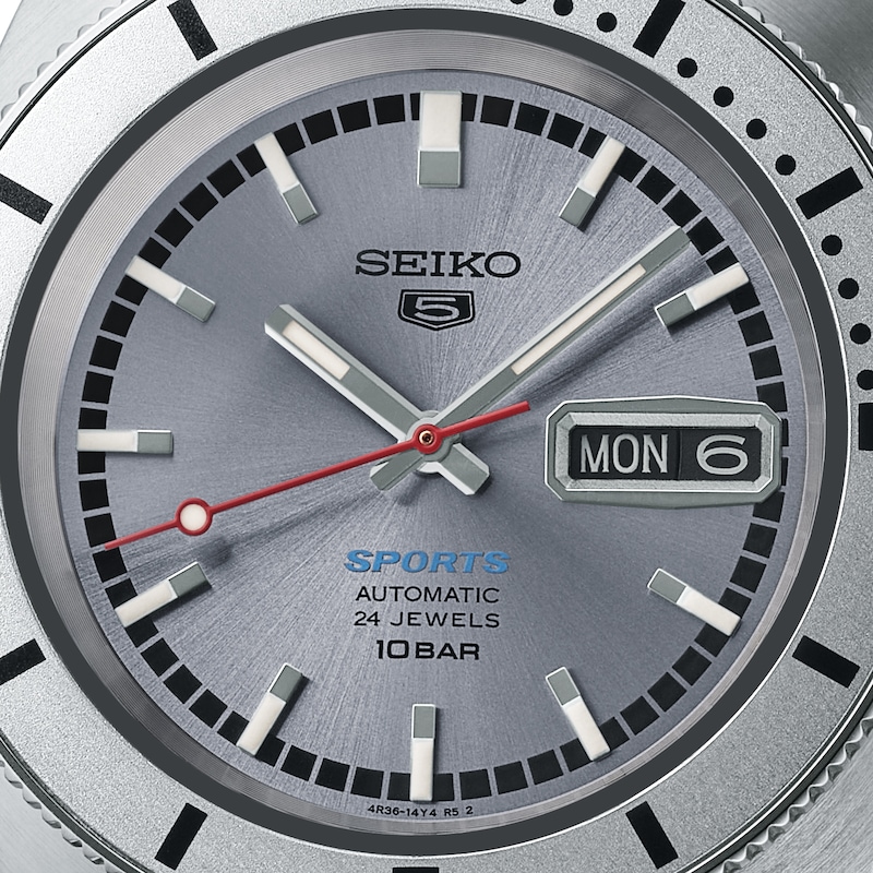 Main Image 4 of Seiko 5 Sports 'Ash blue' 1968 Recreation Limited Edition Men's Bracelet Watch