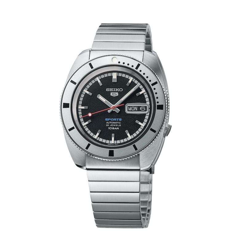 Main Image 1 of Seiko 5 Sports 'Pepper Black' 1968 Recreation Limited Edition Men's Bracelet Watch