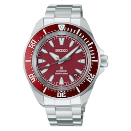 Seiko Prospex 4R Red Dial ‘Shog-urai’ Diver Men's Bracelet Watch