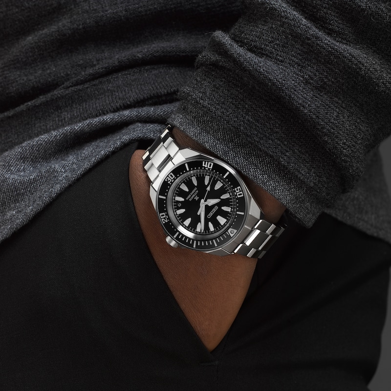 Main Image 6 of Seiko Prospex 4R Black Dial ‘Shog-urai’ Diver Men's Bracelet Watch