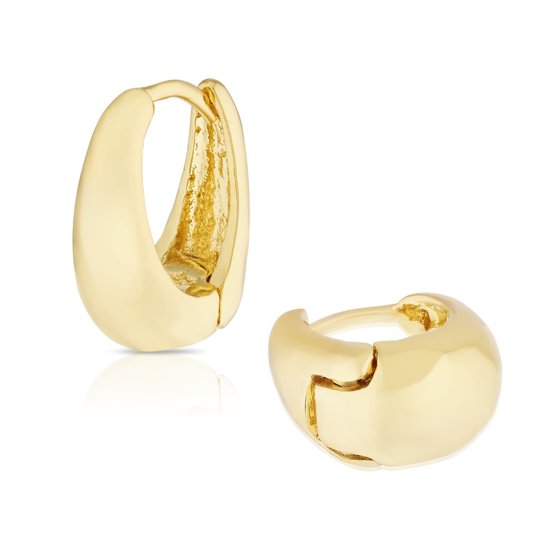 Main Image 1 of Gold Tone Plain Chunky Hoop Earrings