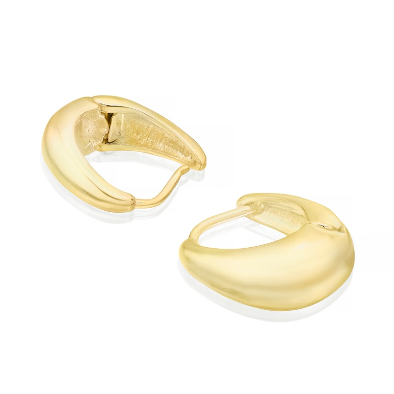 Main Image 2 of Gold Tone Plain Chunky Hoop Earrings