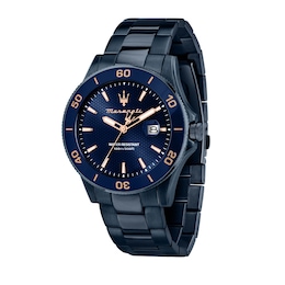 Maserati Competizione Men's Blue Dial Blue Tone Bracelet Watch