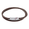 Thumbnail Image 1 of Tommy Hilfiger Men's Brown Double Wrap Braid Bracelet