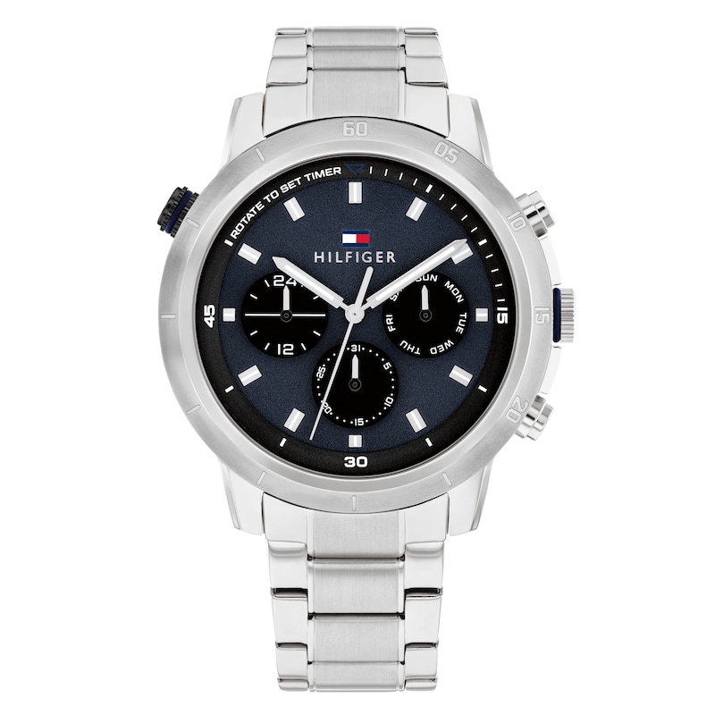 Main Image 1 of Tommy Hilfiger Men's Blue Chronograph Dial Stainless Steel Bracelet Watch
