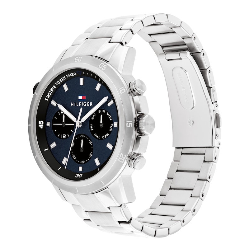 Main Image 2 of Tommy Hilfiger Men's Blue Chronograph Dial Stainless Steel Bracelet Watch