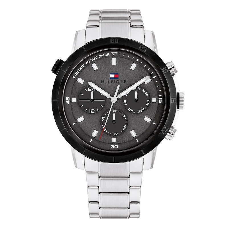 Main Image 1 of Tommy Hilfiger Men's Black Chronograph Stainless Steel Bracelet Watch