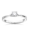Thumbnail Image 1 of 9ct White Gold 0.33ct Diamond Twisted Shoulders Solitaire Ring
