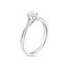 Thumbnail Image 2 of 9ct White Gold 0.33ct Diamond Twisted Shoulders Solitaire Ring