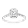 Thumbnail Image 0 of 9ct White Gold 0.50ct Diamond Emerald Cut Halo Ring