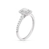 Thumbnail Image 2 of 9ct White Gold 0.50ct Diamond Emerald Cut Halo Ring
