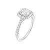 Thumbnail Image 1 of 9ct White Gold 0.50ct Diamond Cushion Shaped Cluster Ring