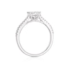 Thumbnail Image 3 of 14ct White Gold 0.50ct Diamond Princess Cut Cluster Ring