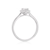 Thumbnail Image 3 of 9ct White Gold 0.25ct Diamond Oval Double Halo Ring