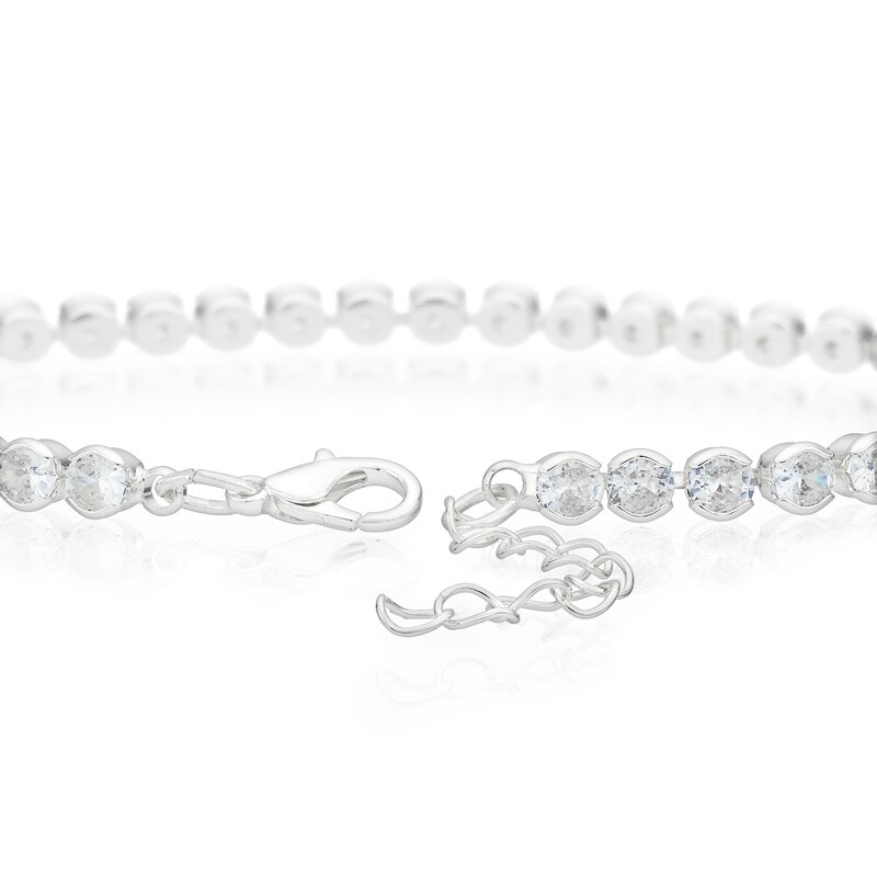 Main Image 3 of Silver Plated Cubic Zirconia Tennis Bracelet