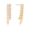Thumbnail Image 1 of Gold Plated Cubic Zirconia Double Drop Earrings