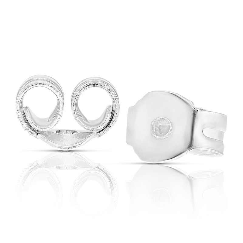Main Image 3 of Silver Plated Cubic Zirconia Bar Chunky Hoop Earrings