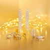 Thumbnail Image 4 of Silver Plated Cubic Zirconia Bar Chunky Hoop Earrings
