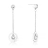 Thumbnail Image 1 of Silver Plated Cubic Zirconia Halo Drop Earrings