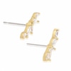 Thumbnail Image 2 of Gold Plated Cubic Zirconia Climber Stud Earrings