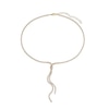 Thumbnail Image 2 of Gold Plated Cubic Zirconia Y Drop Pendant Necklace