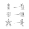 Thumbnail Image 1 of Silver Plated Cubic Zirconia Set Of 3 Stud Earrings