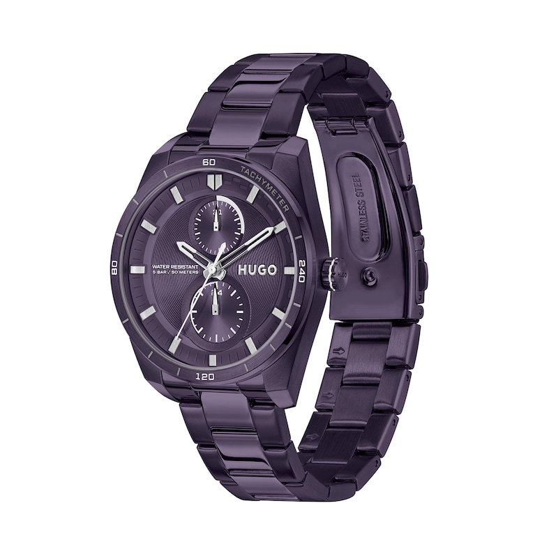 Main Image 3 of HUGO #FAST FOR HER Ladies' Multifunction Purple Tone Bracelet Watch