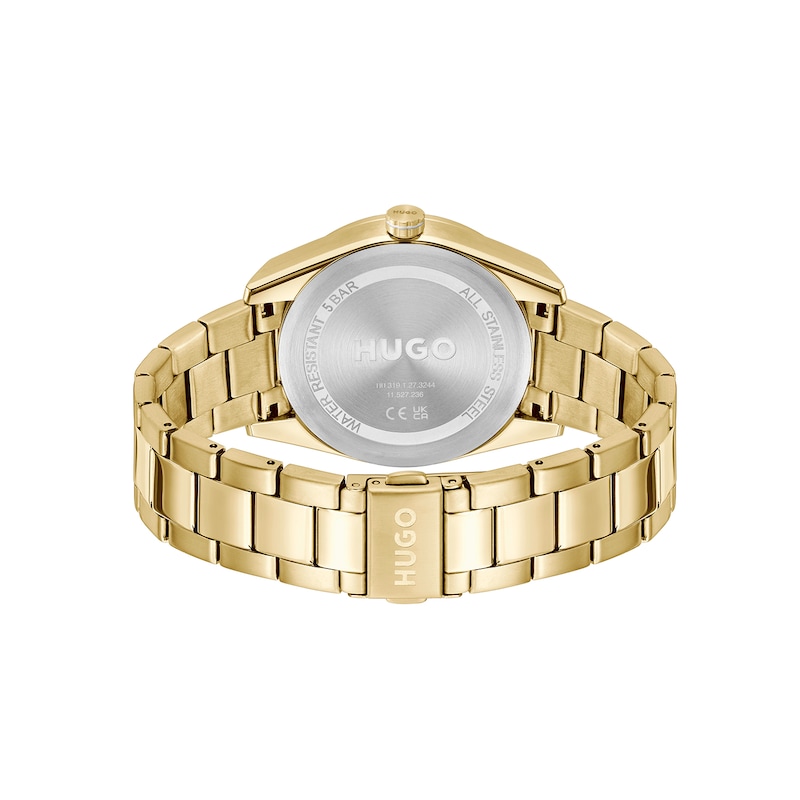 Main Image 2 of HUGO #FAST FOR HER Ladies' Multifunction Gold Dial Gold Tone Bracelet Watch
