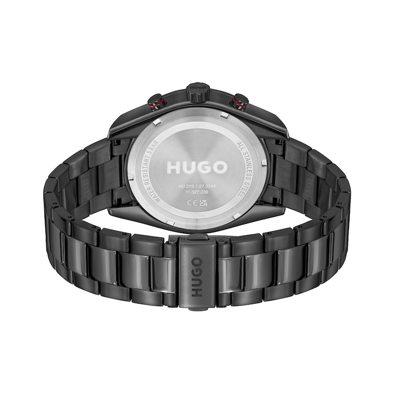 Main Image 3 of HUGO #FAST Multifunction Black Dial Black Tone Bracelet Watch