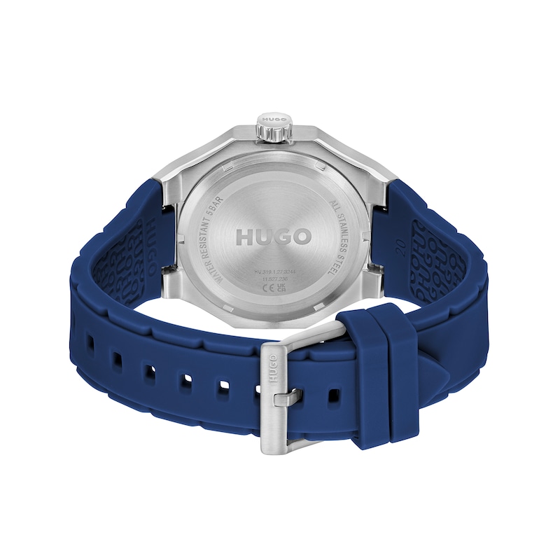 Main Image 2 of HUGO #GRAIL SKELETON Men's Multifunction Blue Silicon Strap Watch