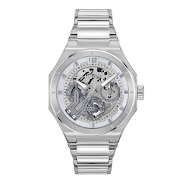 HUGO #GRAIL SKELETON Men's Multifunction Stainless Steel Bracelet Watch