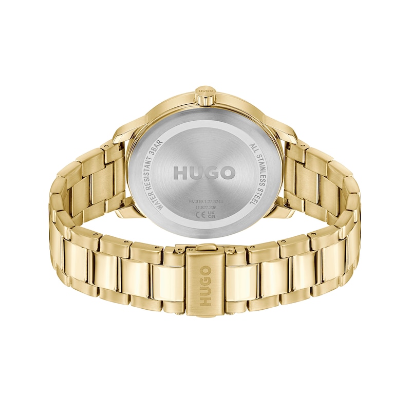 Main Image 2 of HUGO #STAMP MULTI Men's Gold Tone Bracelet Watch