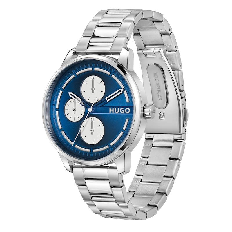 Main Image 3 of HUGO #STAMP MULTI Men's Blue Dial Stainless Steel Bracelet Watch