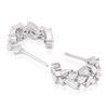 Thumbnail Image 2 of Emmy London Platinum Plated Sterling Silver Round & Baguette Cubic Zirconia Chunky Hoop Earrings