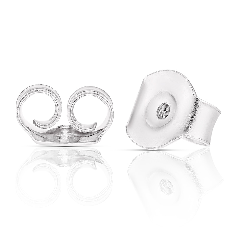 Main Image 3 of Emmy London Platinum Plated Sterling Silver Round & Baguette Cubic Zirconia Chunky Hoop Earrings