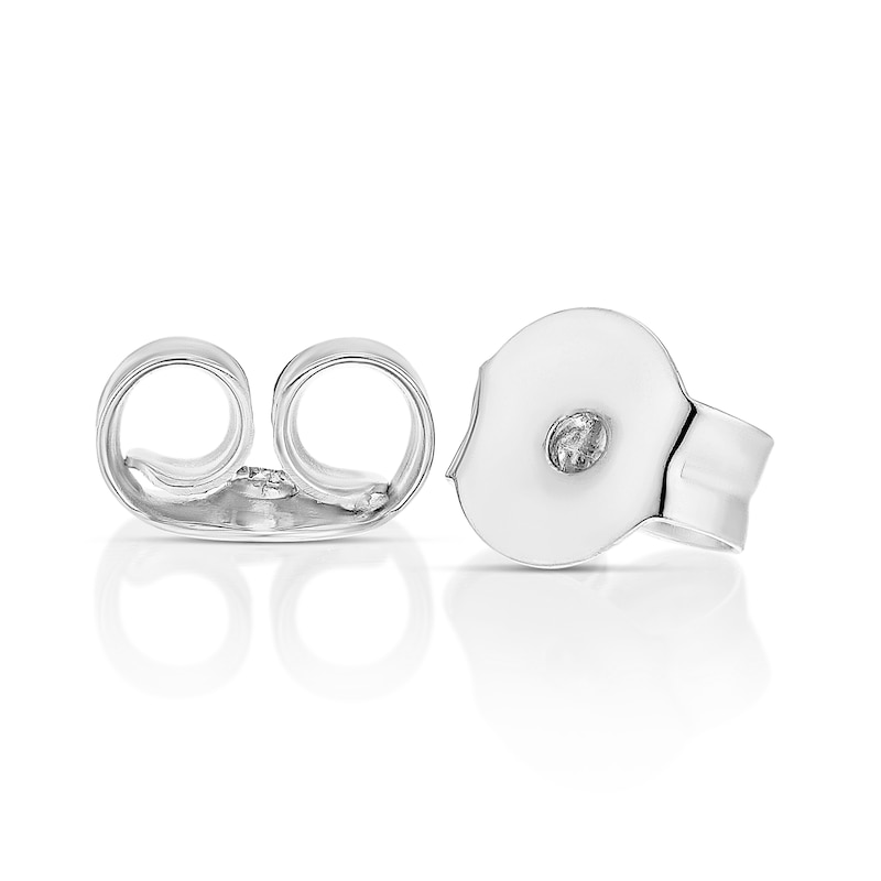Main Image 3 of Emmy London Platinum Plated Sterling Silver Round & Baguette Cubic Zirconia Cluster Slim Hoop Earrings