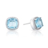 Thumbnail Image 1 of Emmy London Platinum Plated Sterling Silver Blue Glass Earrings