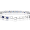 Thumbnail Image 3 of Emmy London Platinum Plated Sterling Silver Blue & Clear Cubic Zirconia Tennis Bracelet