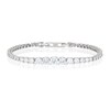 Thumbnail Image 1 of Emmy London Platinum Plated Sterling Silver Round Graduated Cubic Zirconia Tennis Bracelet