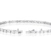 Thumbnail Image 3 of Emmy London Platinum Plated Sterling Silver Baguette & Round Cubic Zirconia Tennis Bracelet