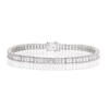 Thumbnail Image 1 of Emmy London Platinum Plated Sterling Silver Baguette-Shaped Cubic Zirconia Tennis Bracelet