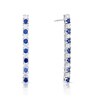 Thumbnail Image 1 of Emmy London Platinum Plated Sterling Silver Blue & Clear Cubic Zirconia Drop Earrings
