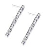 Thumbnail Image 2 of Emmy London Platinum Plated Sterling Silver Blue & Clear Cubic Zirconia Drop Earrings