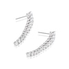 Thumbnail Image 2 of Emmy London Platinum Plated Sterling Silver Round Cubic Zirconia Graduated Drop Earrings