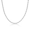 Thumbnail Image 1 of Emmy London Platinum Plated Sterling Silver Round & Baguette Cubic Zirconia Tennis Necklace