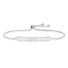 Thumbnail Image 1 of Emmy London Platinum Plated Sterling Silver Baguette Cubic Zirconia Bolo Bracelet