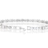 Thumbnail Image 3 of Emmy London Platinum Plated Sterling Silver Round Cubic Zirconia & White Pearls Tennis Bracelet