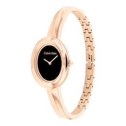 Calvin Klein Ladies' Rose Gold Tone Bangle Bracelet Watch