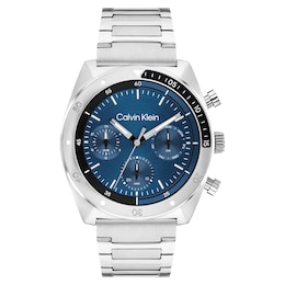 Calvin Klein Men's Blue Brushed Dial Stainless Steel Bracelet Watch