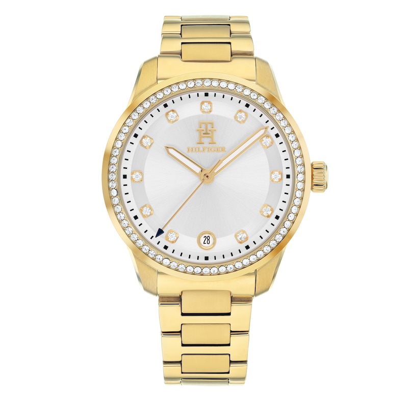 Main Image 1 of Tommy Hilfiger Ladies' Crystal Bezel Gold Tone Watch